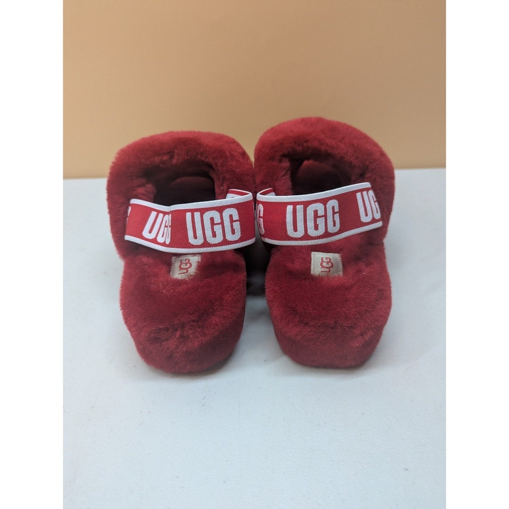2 Pairs UGG Fluff Yeah Slides Pink SLPN & Red Ribbon RBRD 1095119 Slippers sze 8 - Picture 6 of 12